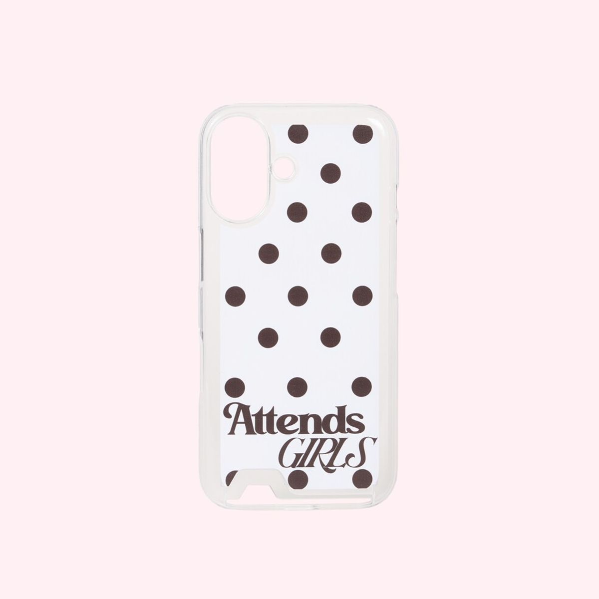 어텐즈(ATTENDS) Attends girls dots card case (Big dots white)