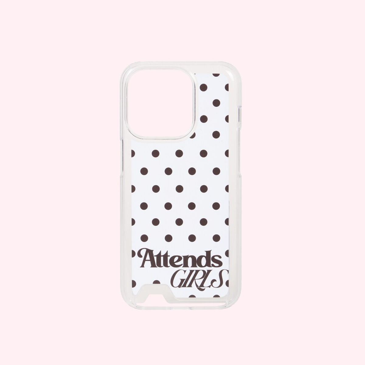어텐즈(ATTENDS) Attends girls dots card case (Small dots white)