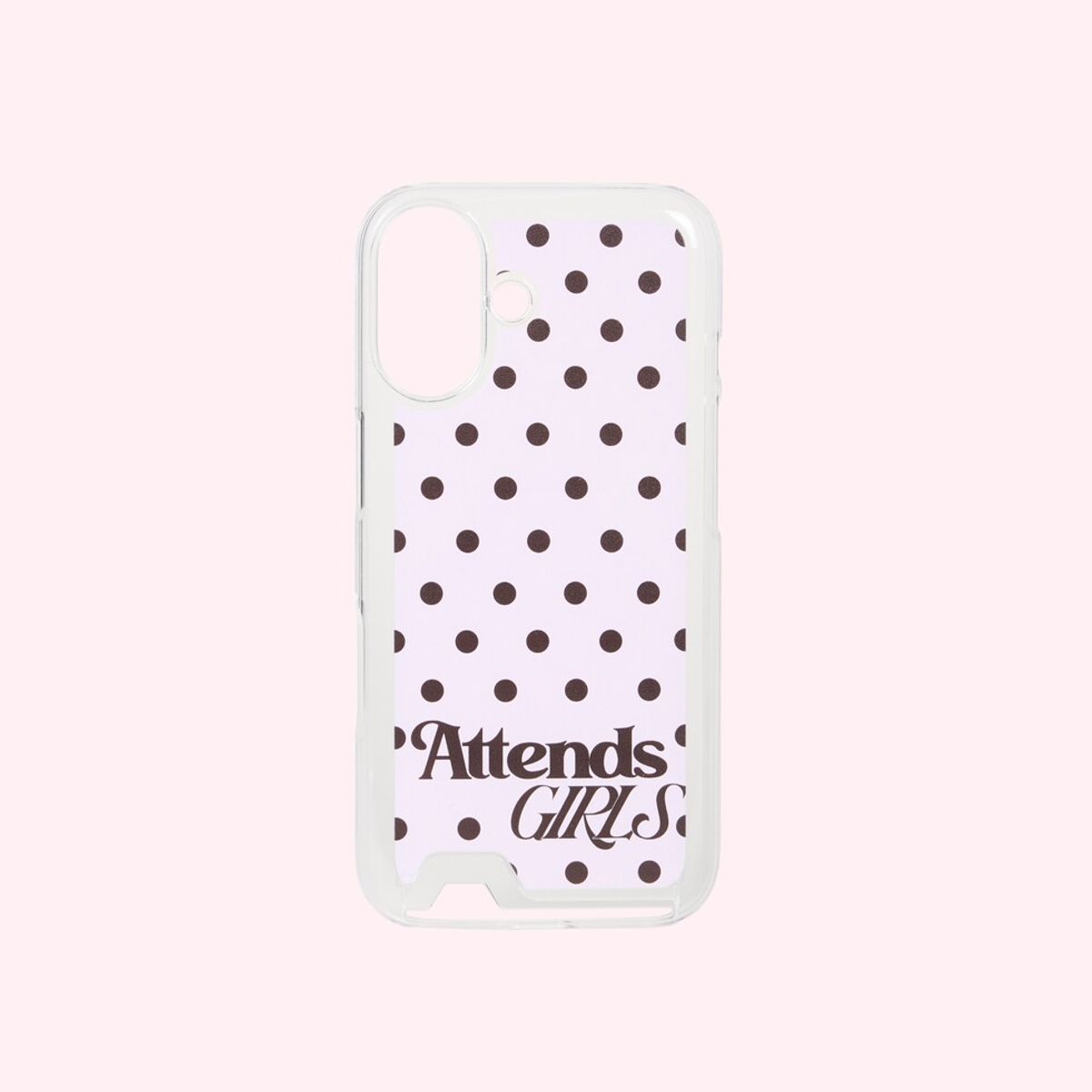 어텐즈(ATTENDS) Attends girls dots card case (Small dots baby pink)