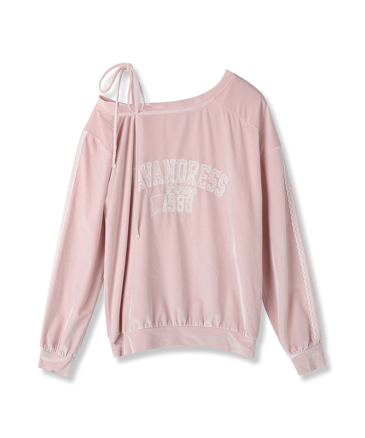 어반드레스(AVANDRESS) Glam Varsity Lace Top_3Colors