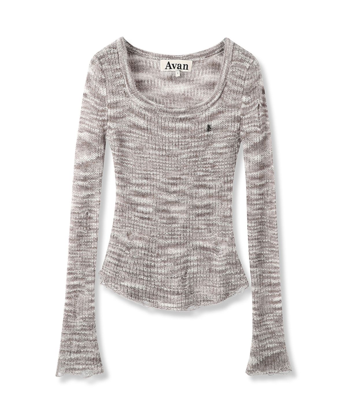 어반드레스(AVANDRESS) Multi Demage Scoop Knit_2Colors