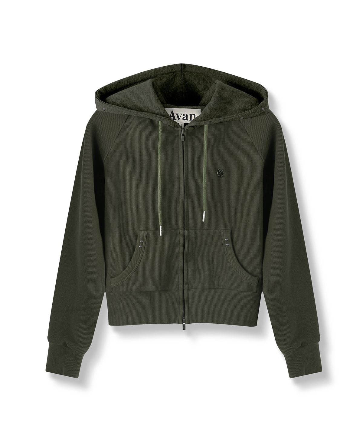 어반드레스(AVANDRESS) Ribet Ribbed Zip-up Hoody_3Colors