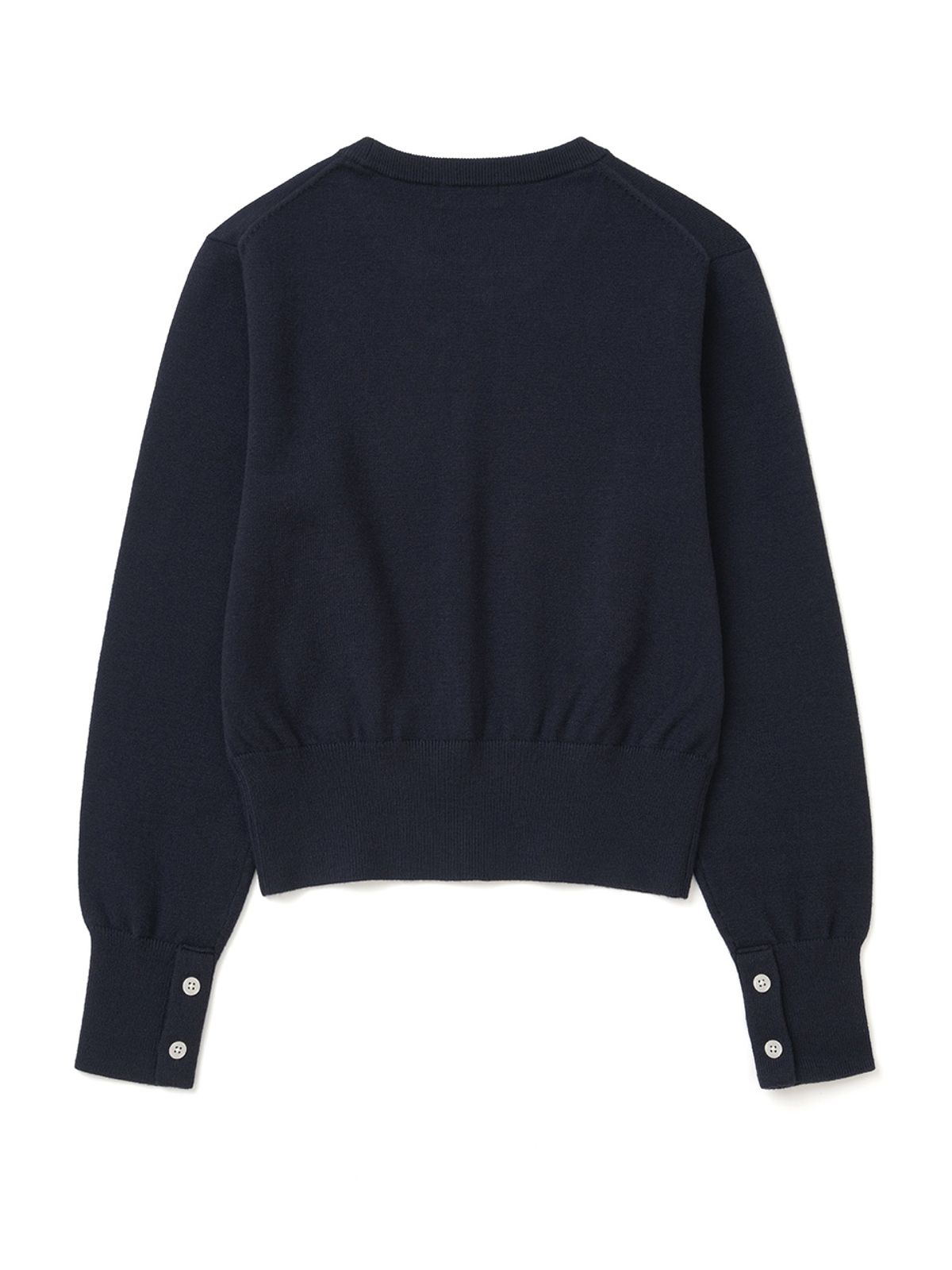 엑스오엑스(XOX) (우먼)에센셜 라운드 크롭 니트 [NAVY]