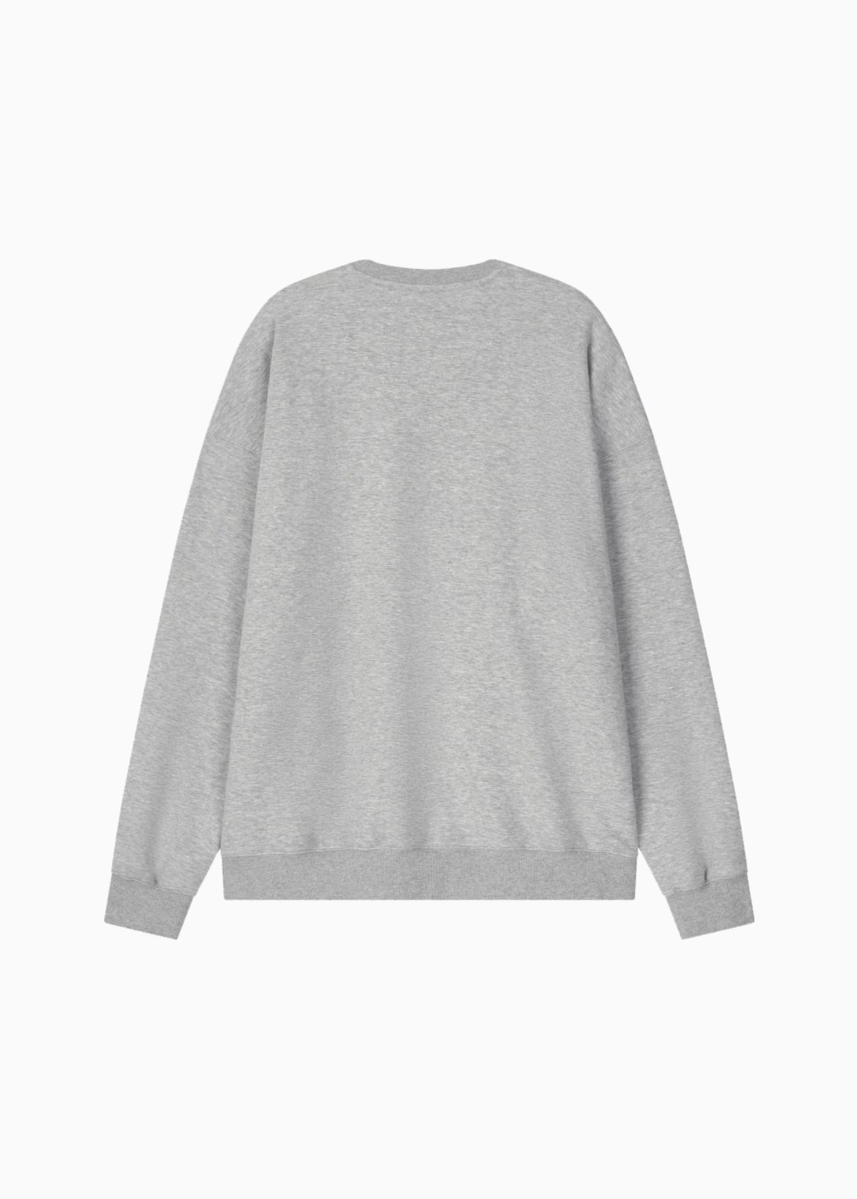 라임라잇 어패럴(LIMELIGHT APPAREL) 어패럴 자수 심플 로고 스웨트셔츠  오버사이즈 (그레이 멜란지/화이트)