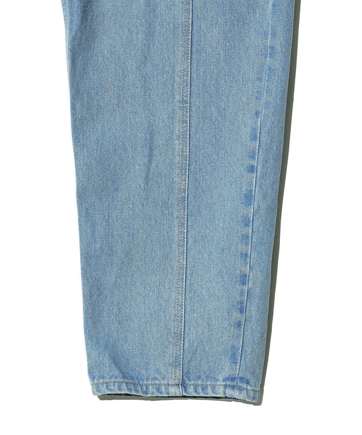 피스메이커(PIECE MAKER) DIVIDE STITCH BALLOON DENIM PANTS (LIGHT INDIGO)