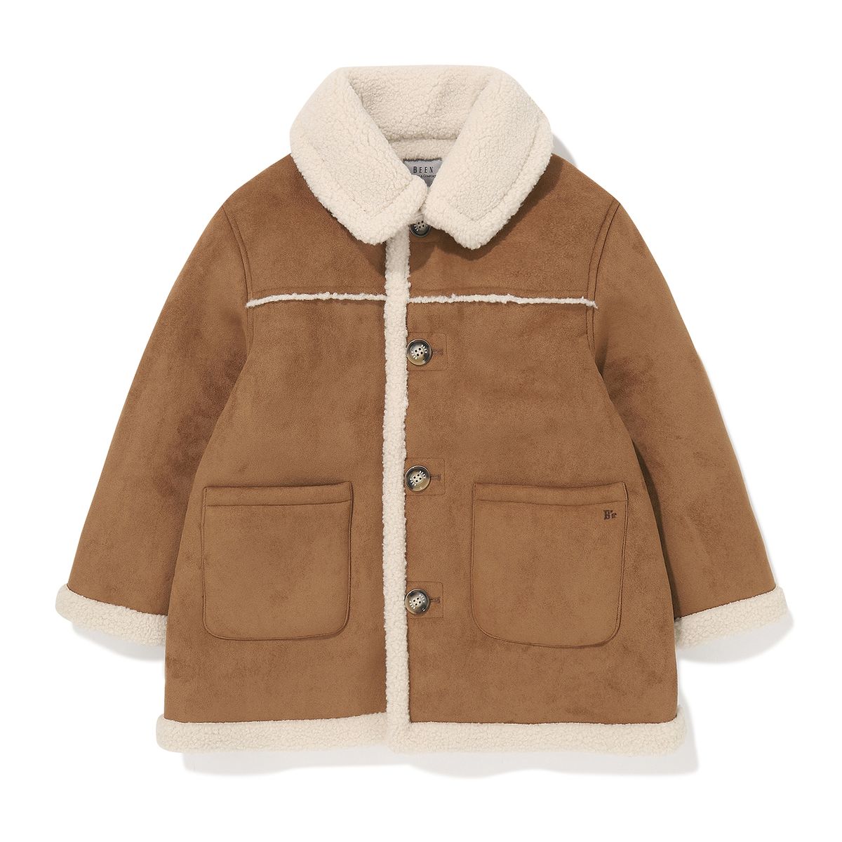 빈(BEEN) BZ61CT01CM 카멜 베이지 퍼 무스탕 코트
