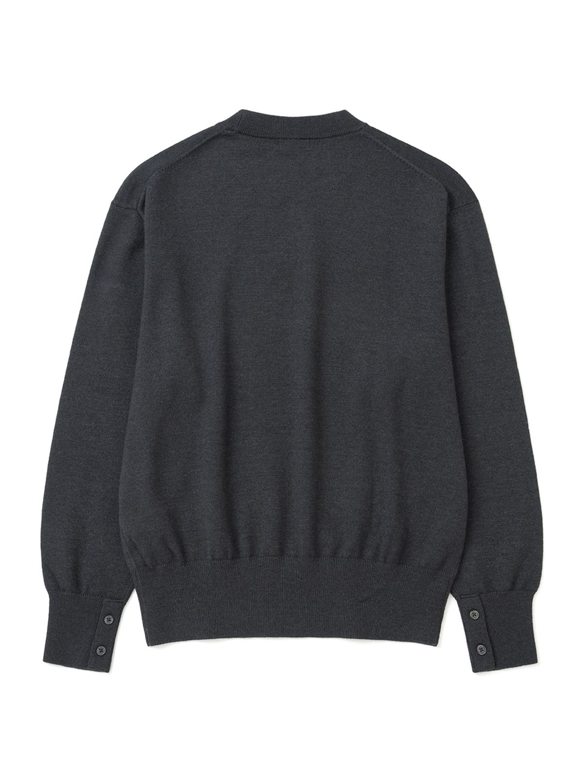 엑스오엑스(XOX) 에센셜 라운드 크롭 니트 [CHARCOAL]