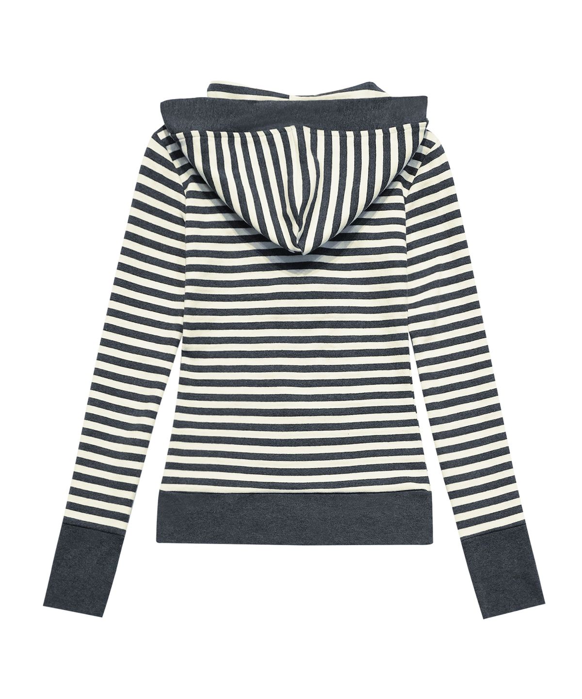 미레코(MIRECO) STRIPE LINE HOODIE T-SHIRT CHARCOAL