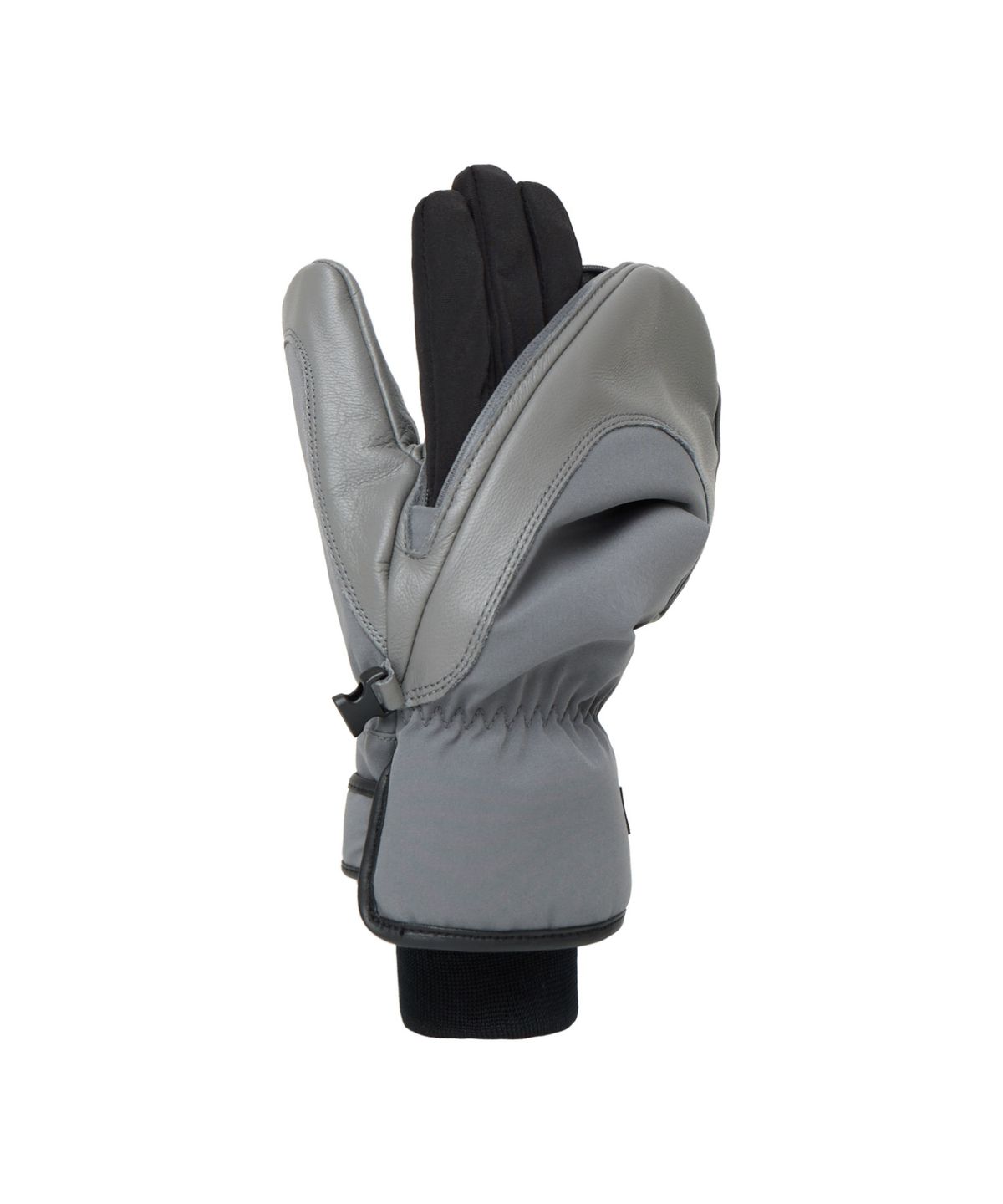 디미토(DIMITO) LEATHER 3-WAY OPEN MITTEN COOL GREY
