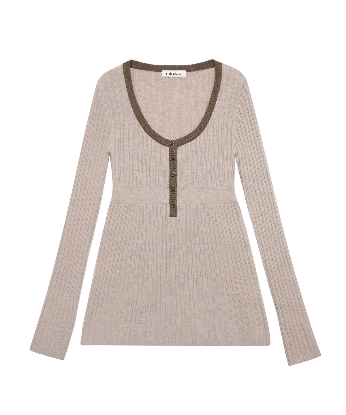 미레코(MIRECO) BABYDOLL KNIT OPS PURPLE