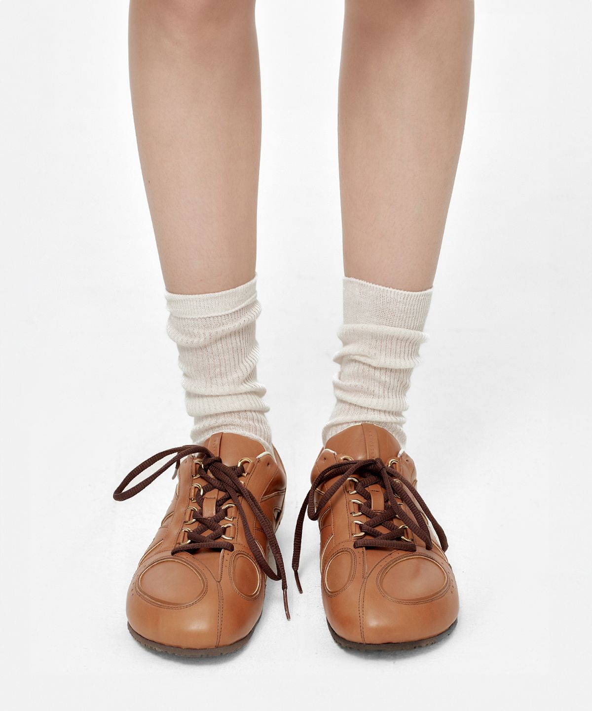 마지셔우드(MARGESHERWOOD) WINONA CLASSIC LEATHER SNEAKERS_camel