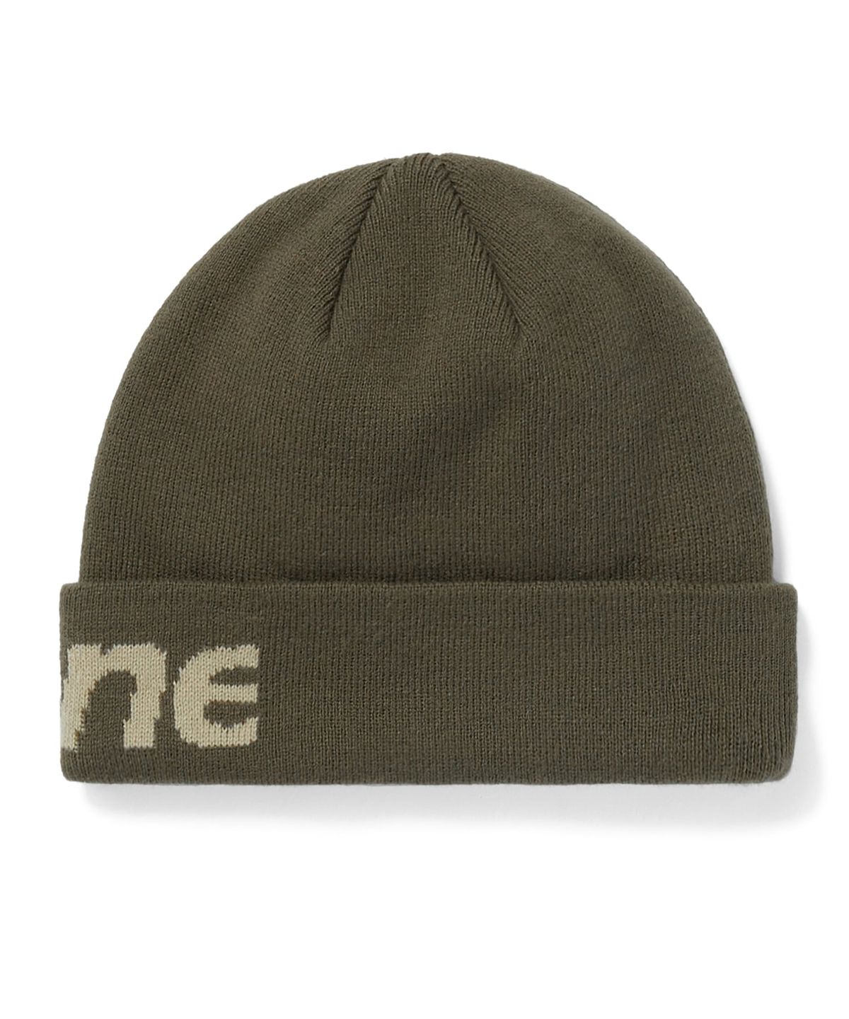 디스이즈네버댓(THISISNEVERTHAT) HSP-Logo Big Cuff Beanie Khaki