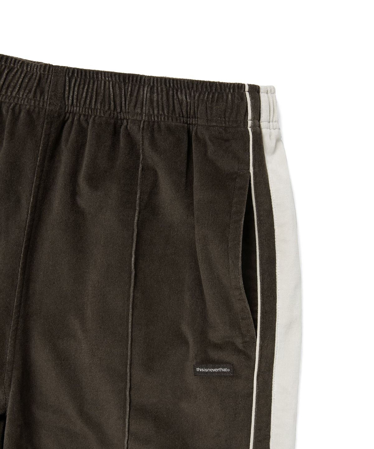 디스이즈네버댓(THISISNEVERTHAT) Velvet Track Pant Brown