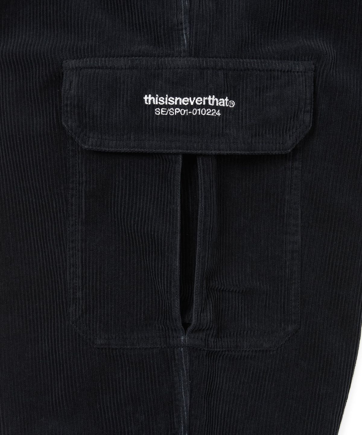 디스이즈네버댓(THISISNEVERTHAT) Corduroy Cargo Pant Black