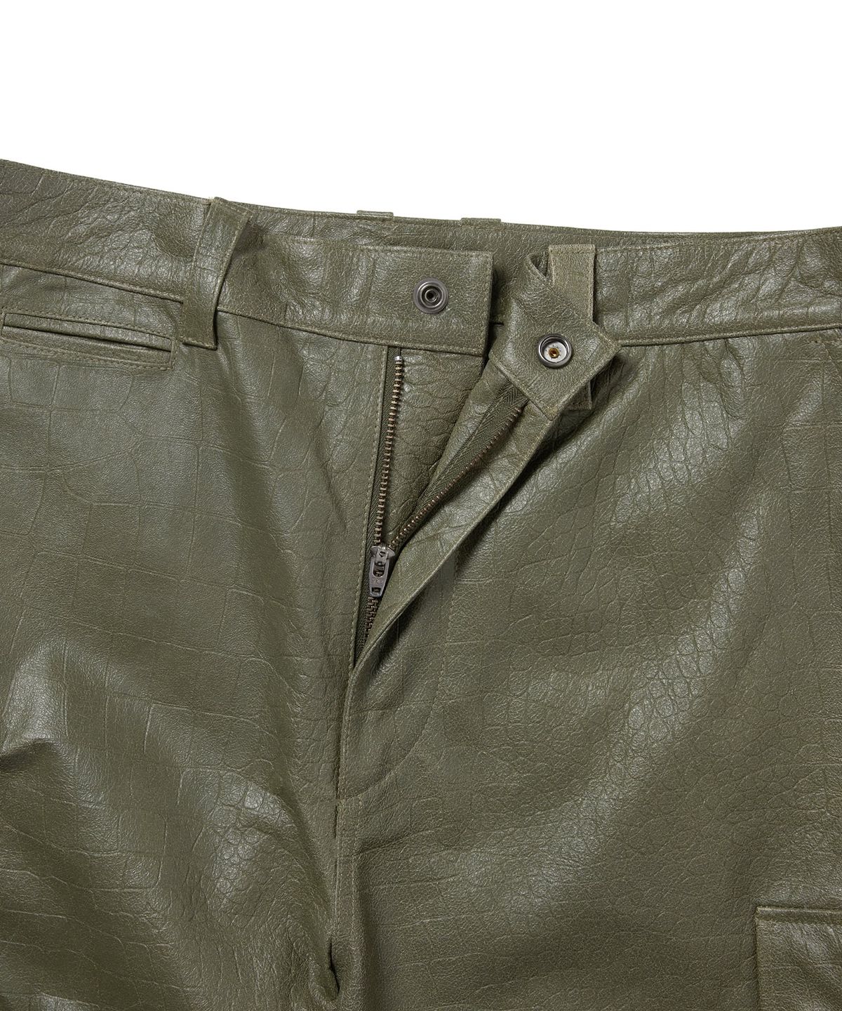 디스이즈네버댓(THISISNEVERTHAT) Leather BDU Pant Olive