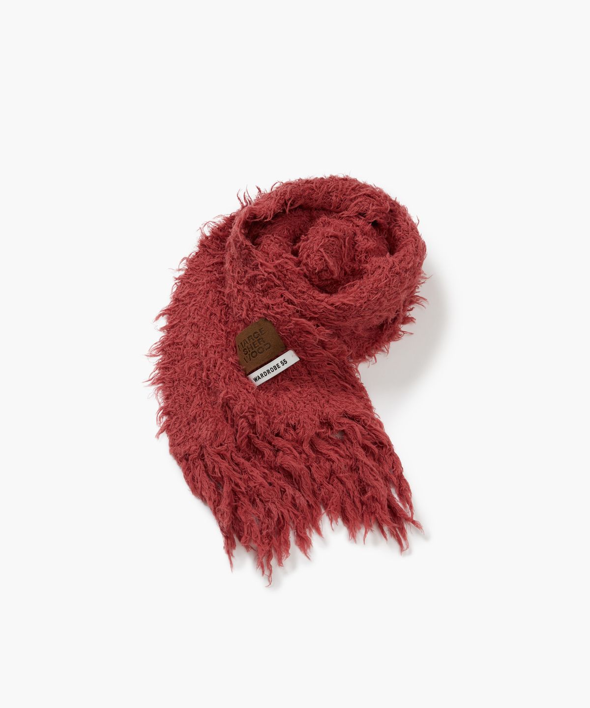 마지셔우드(MARGESHERWOOD) PUPPY TOUCH FRINGE MUFFLER_rose