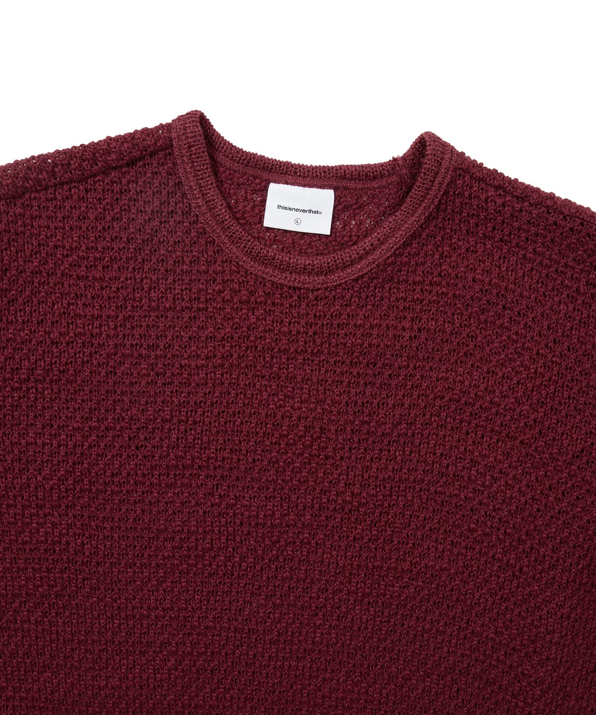 디스이즈네버댓(THISISNEVERTHAT) Wool Crochet Knit L/S Crew Red