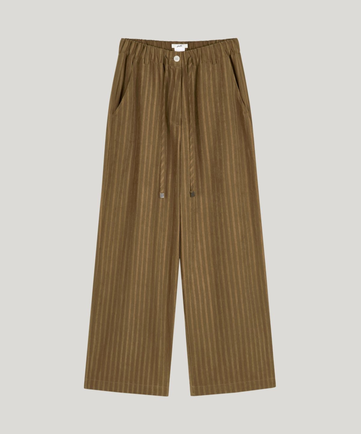 포에트서울(POETSEOUL) tonal stripe wide pants_brown