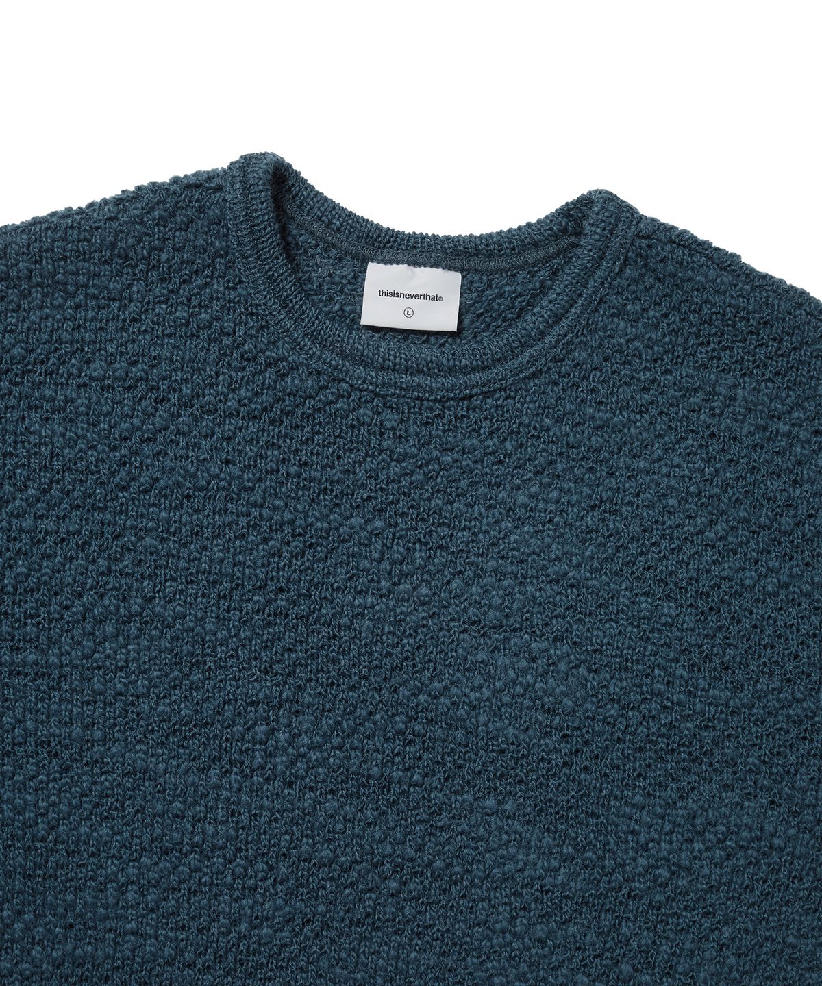 디스이즈네버댓(THISISNEVERTHAT) Wool Crochet Knit L/S Crew Blue