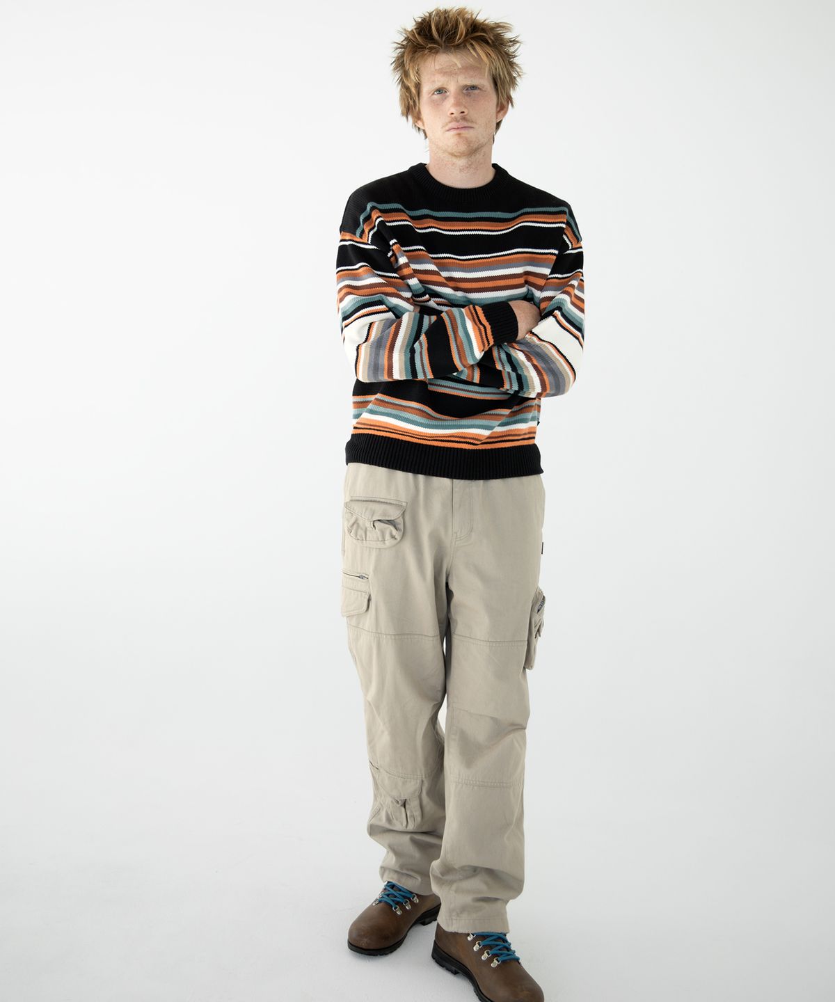 디스이즈네버댓(THISISNEVERTHAT) Multi Striped Sweater Black/White