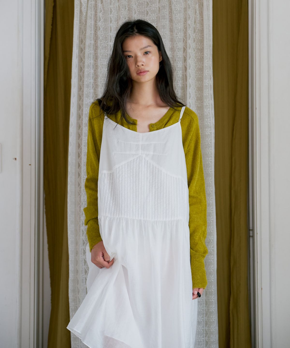포에트서울(POETSEOUL) flowy pintuck layered dress_ivory