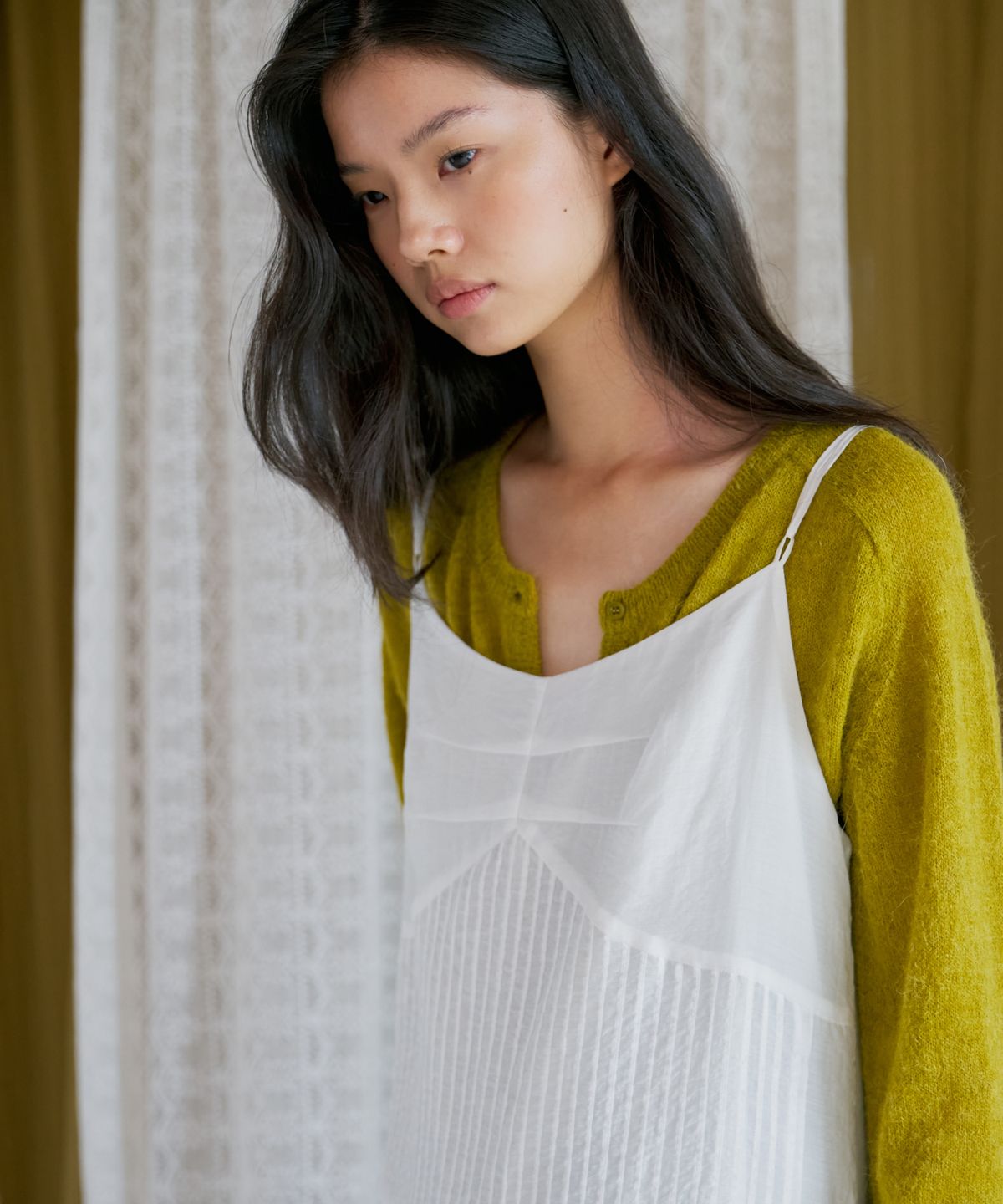 포에트서울(POETSEOUL) flowy pintuck layered dress_ivory