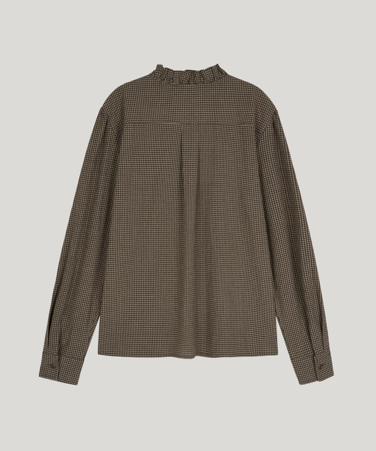 포에트서울(POETSEOUL) double button check blouse_brown