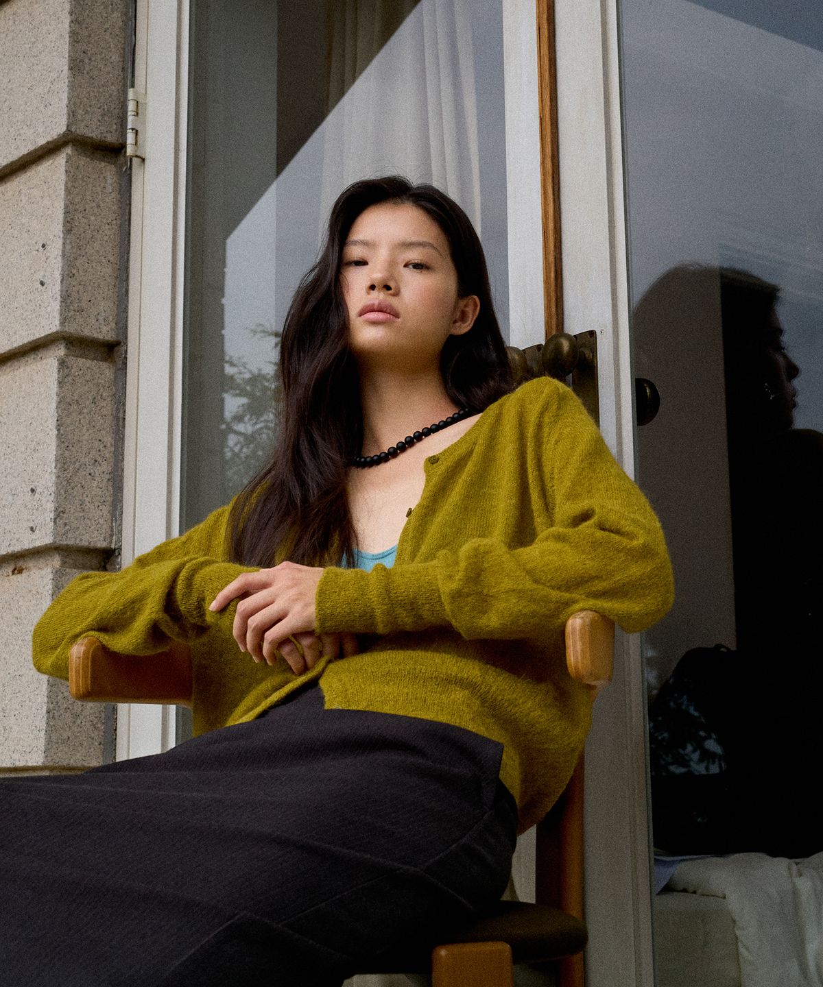 포에트서울(POETSEOUL) signature alpaca cardigan_mustard