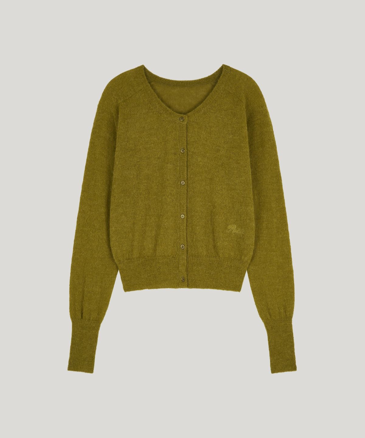 포에트서울(POETSEOUL) signature alpaca cardigan_mustard