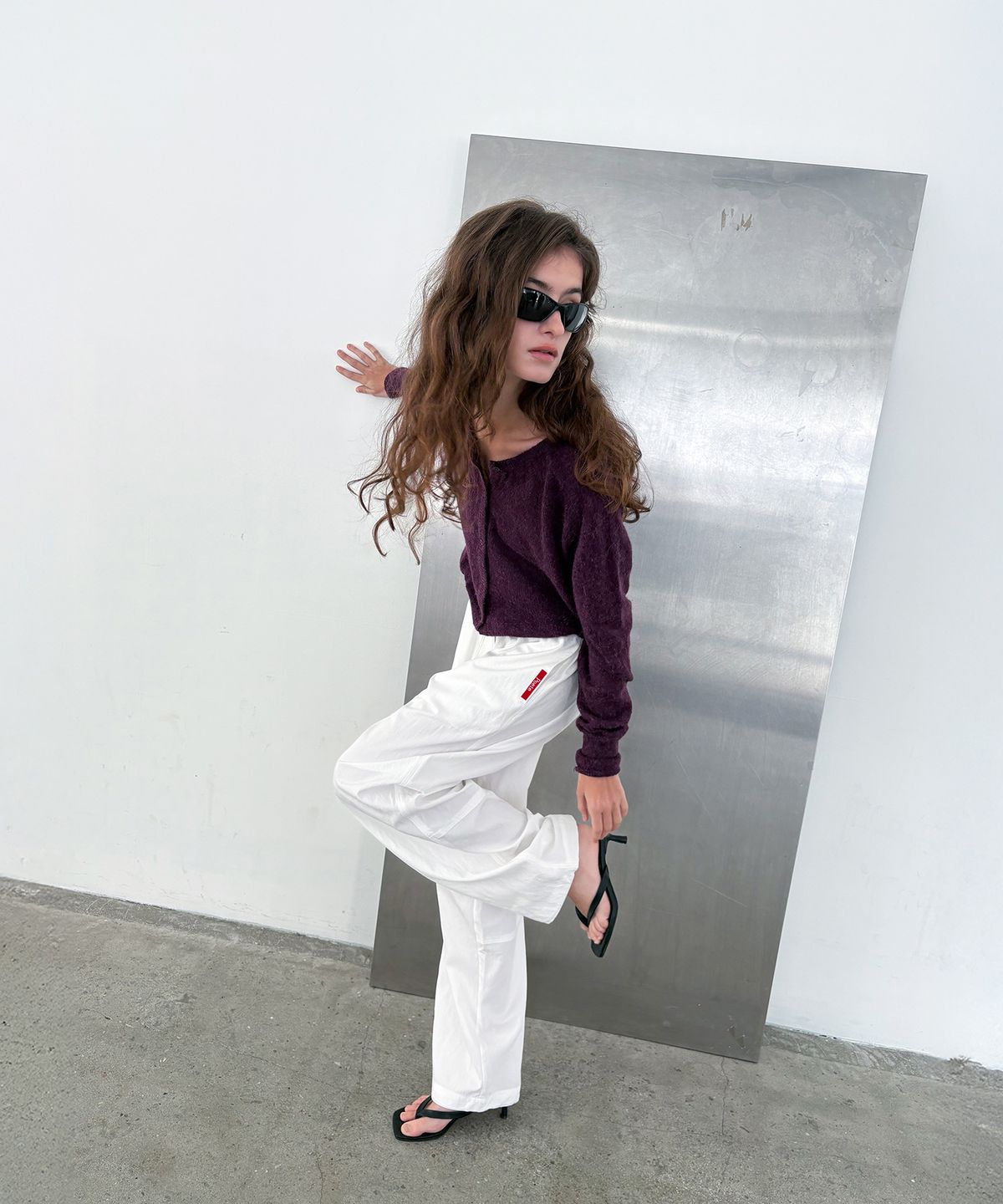 포에트서울(POETSEOUL) signature alpaca cardigan_purple