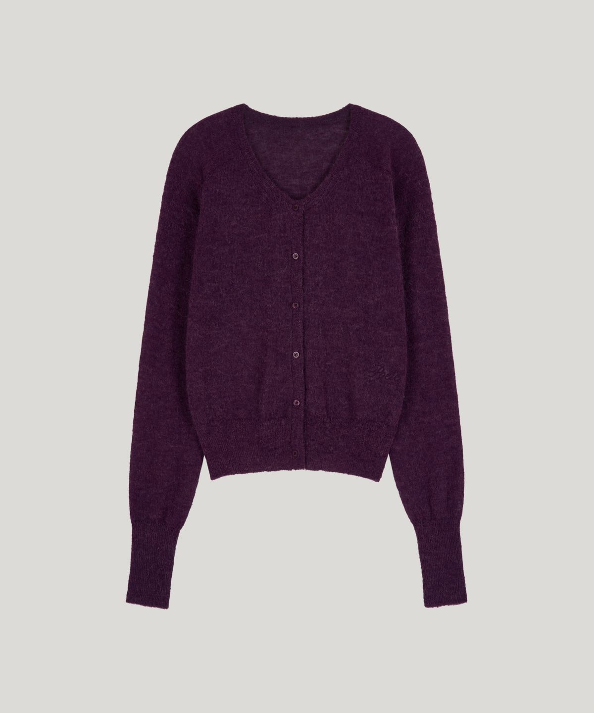 포에트서울(POETSEOUL) signature alpaca cardigan_purple