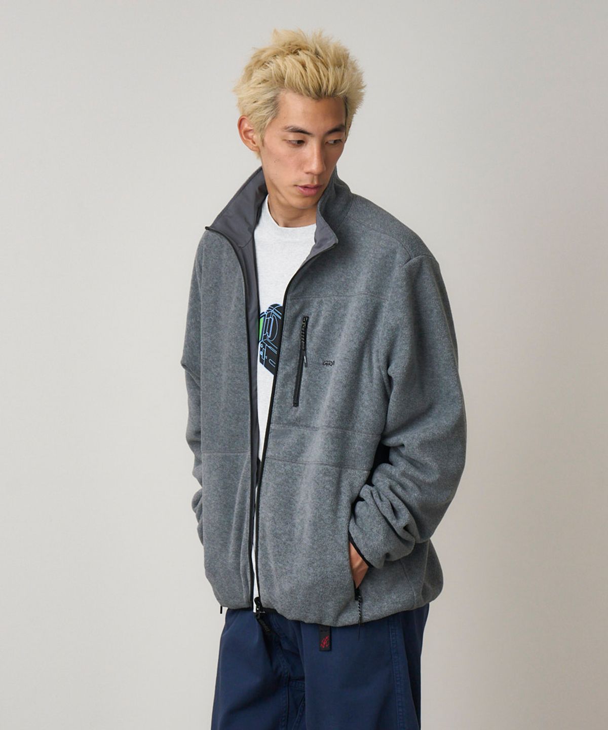 그라미치(GRAMICCI) 써멀 리버시블 플리스 자켓 Heather Grey