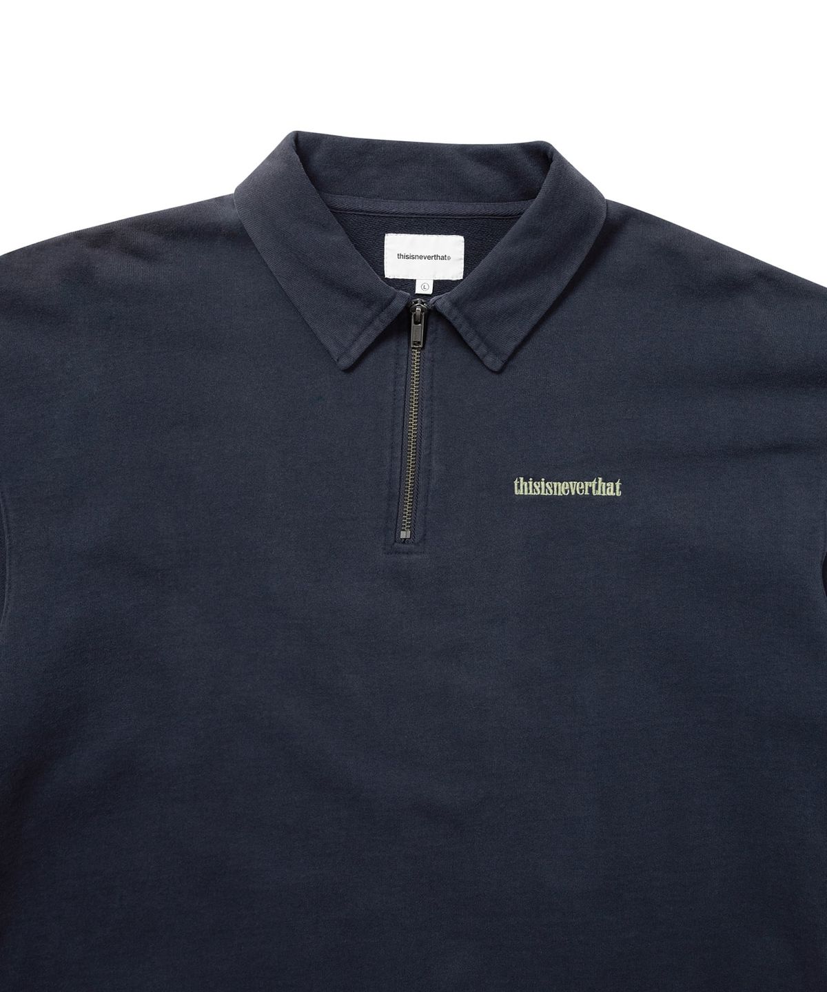 디스이즈네버댓(THISISNEVERTHAT) Half Zip Polo Sweatshirt Navy