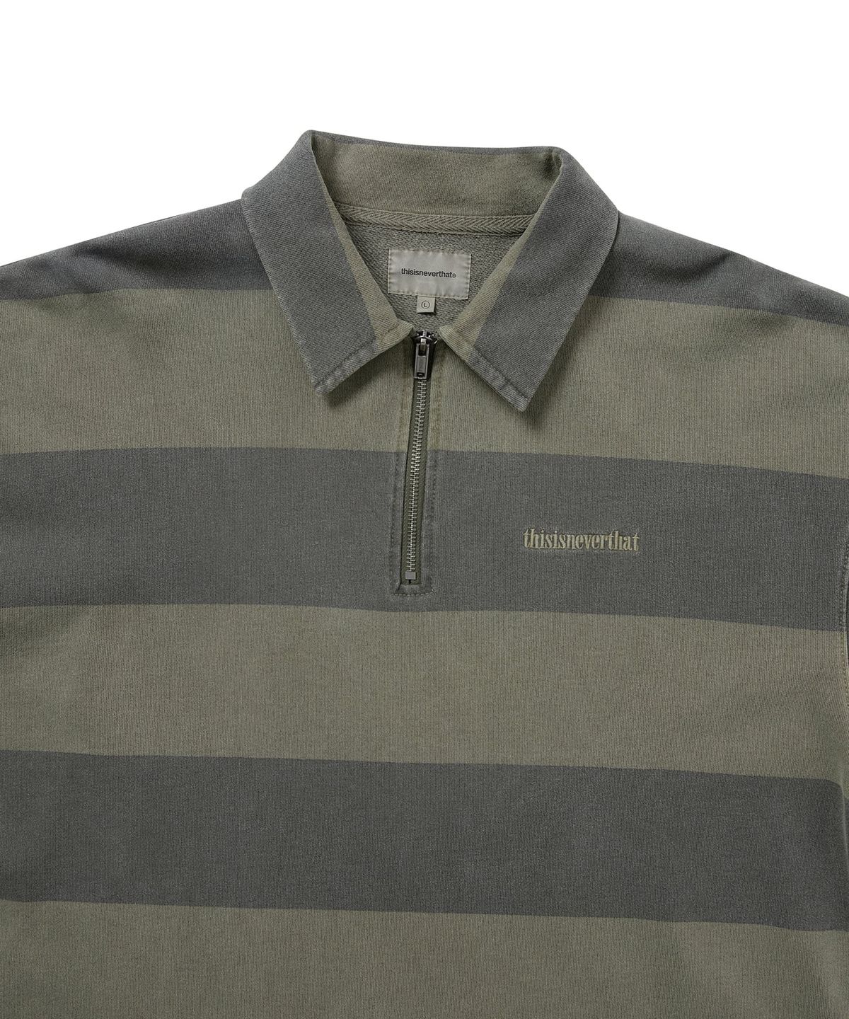 디스이즈네버댓(THISISNEVERTHAT) Half Zip Polo Sweatshirt Mud