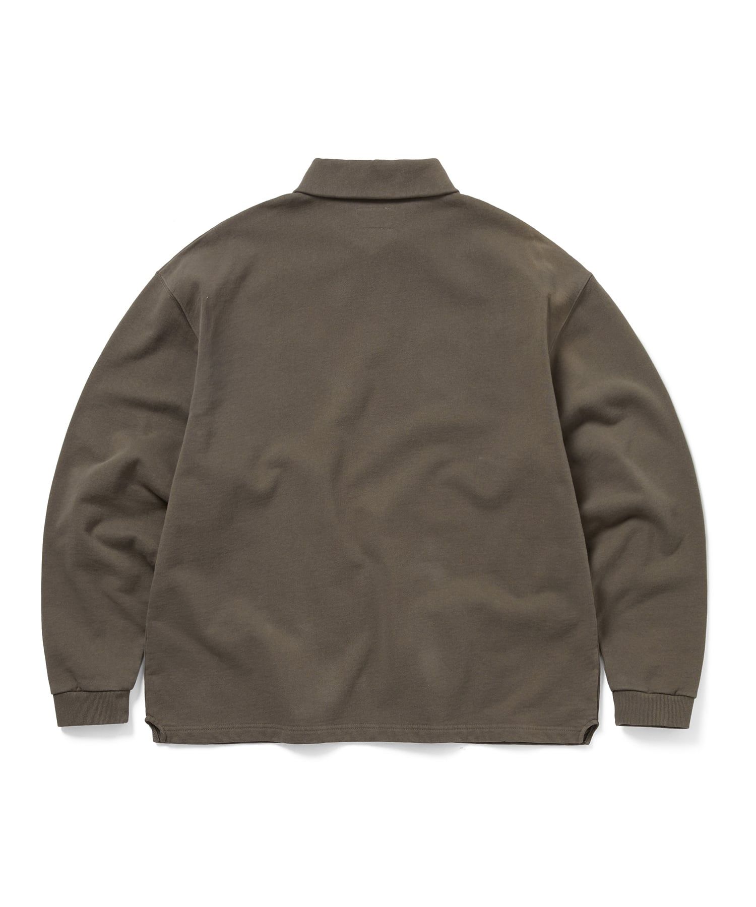 MUSINSA公式 | thisisneverthat Half Zip Polo Sweatshirt Dark Mocha