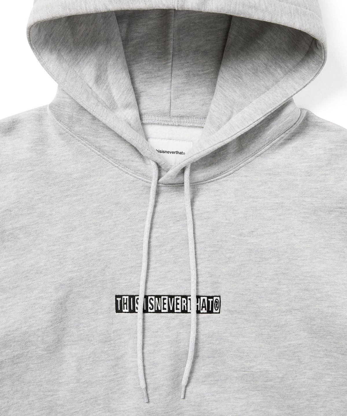 디스이즈네버댓(THISISNEVERTHAT) Checkerboard Logo Hoodie Heather Grey