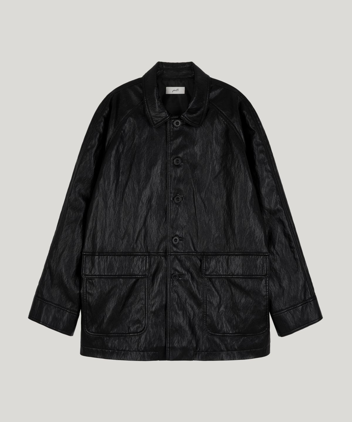 포에트서울(POETSEOUL) soft leather trench coat_black