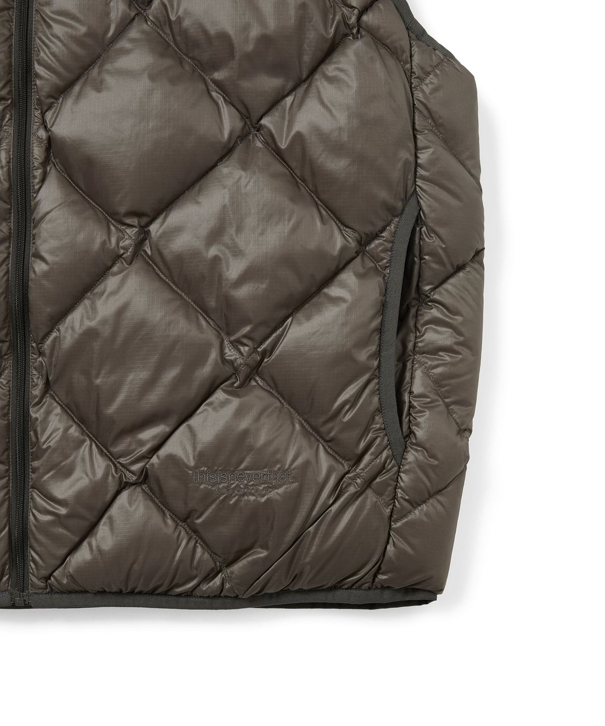 디스이즈네버댓(THISISNEVERTHAT) PERTEX® Light Down Vest Brown