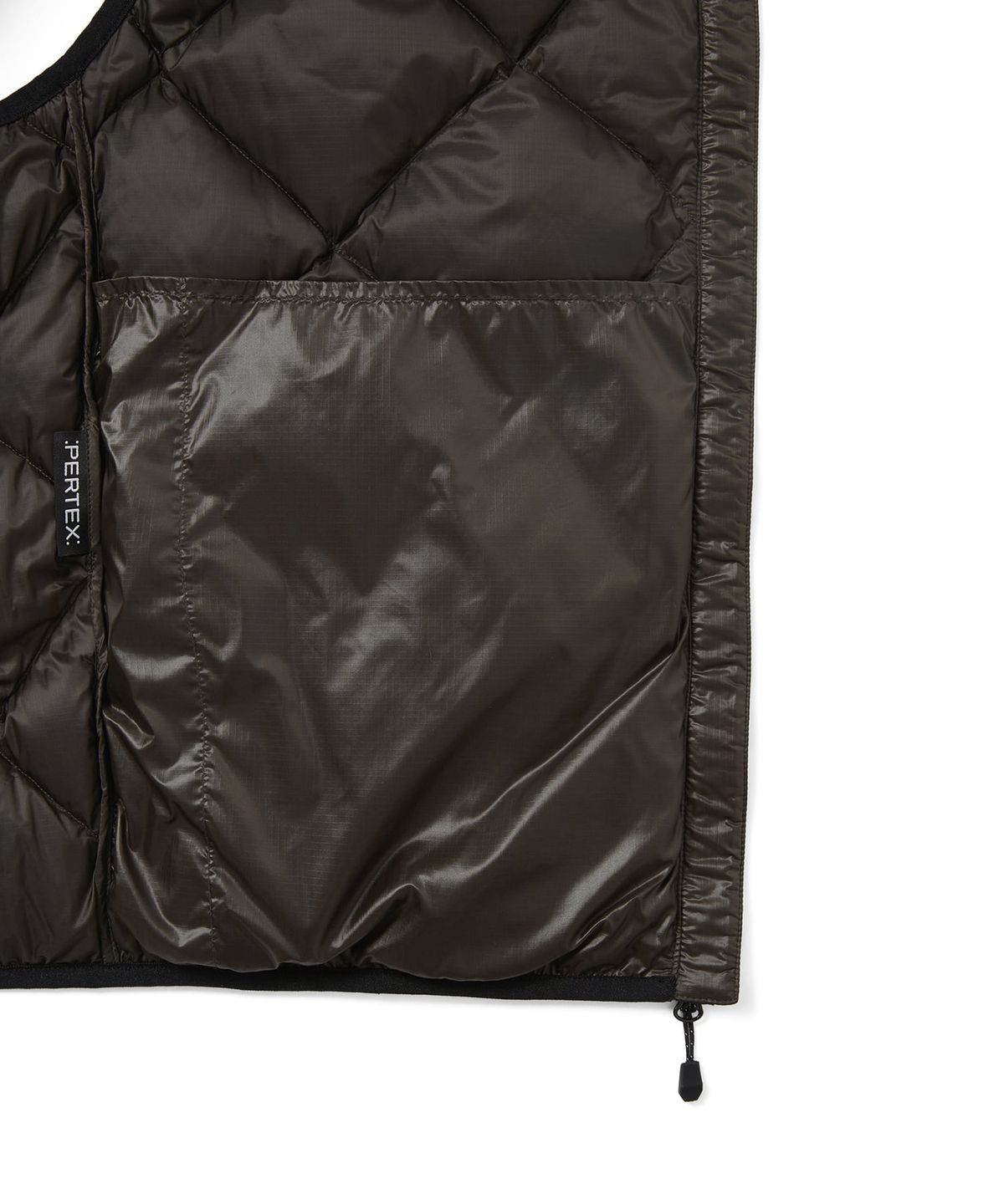 디스이즈네버댓(THISISNEVERTHAT) PERTEX® Light Down Vest Brown Black