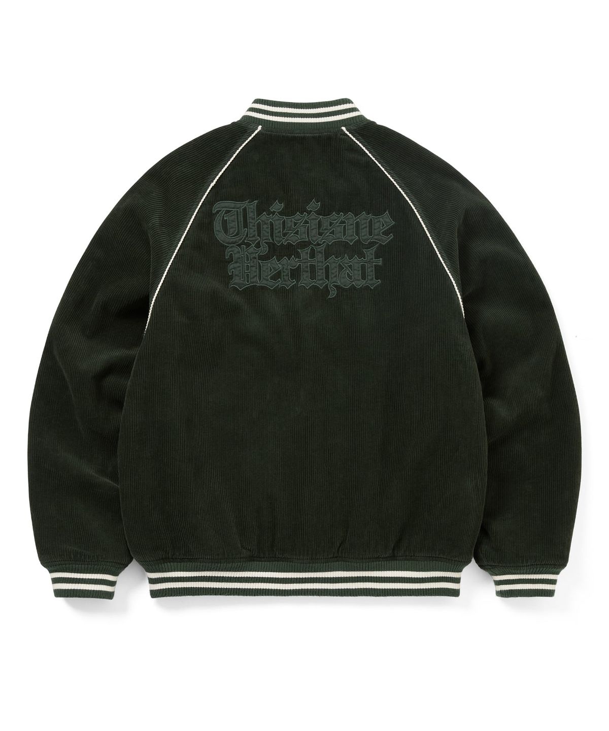 디스이즈네버댓(THISISNEVERTHAT) Corduroy Varsity Jacket Green