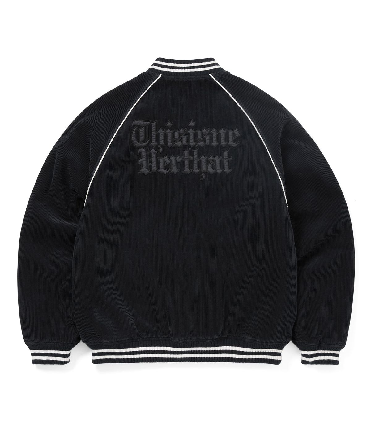 디스이즈네버댓(THISISNEVERTHAT) Corduroy Varsity Jacket Black