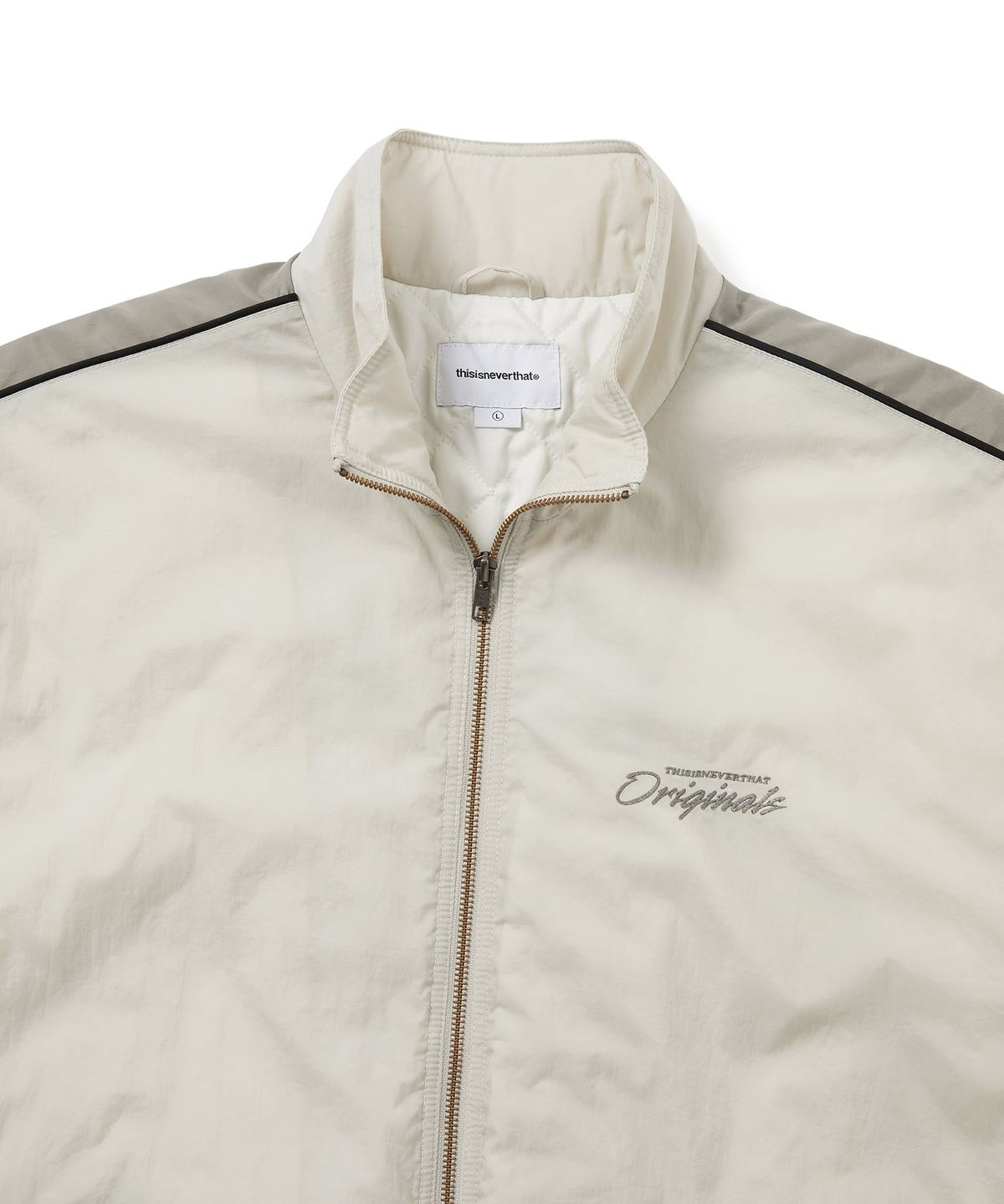 디스이즈네버댓(THISISNEVERTHAT) Originals Warm Up Jacket Stone