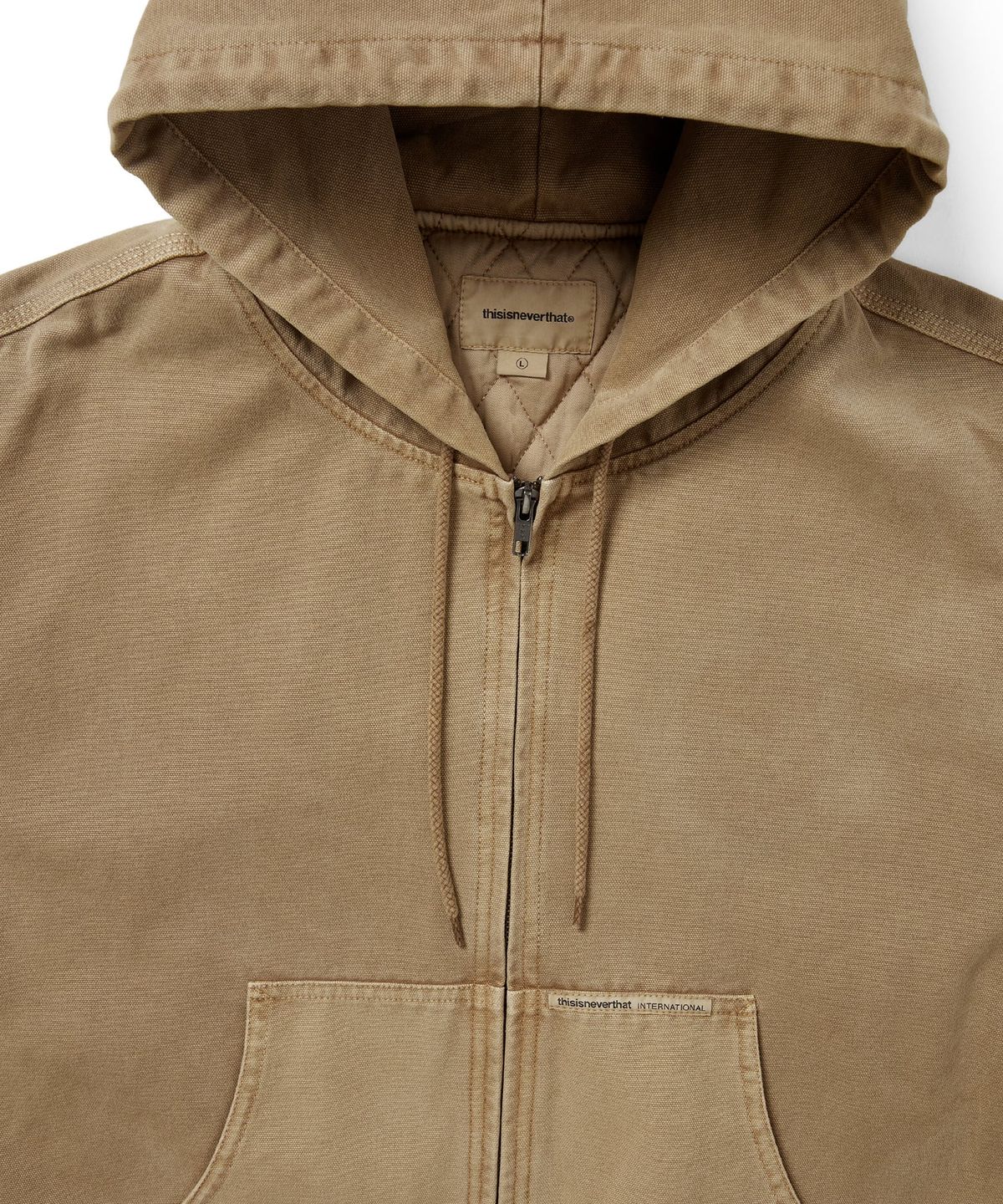 디스이즈네버댓(THISISNEVERTHAT) Overdyed Hooded Jacket Brown