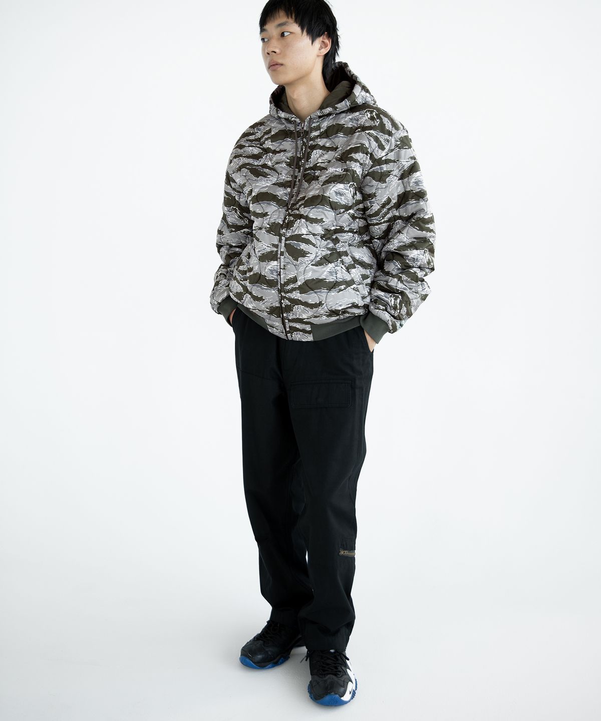 디스이즈네버댓(THISISNEVERTHAT) Quilted Hooded Jacket Olive