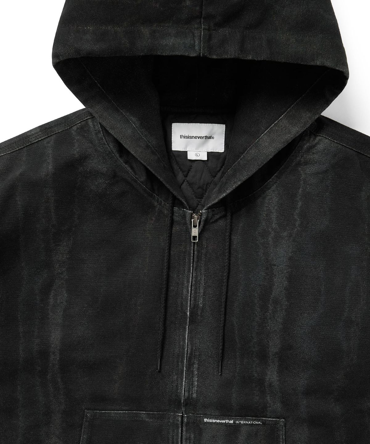 디스이즈네버댓(THISISNEVERTHAT) Blurred Hooded Jacket Black