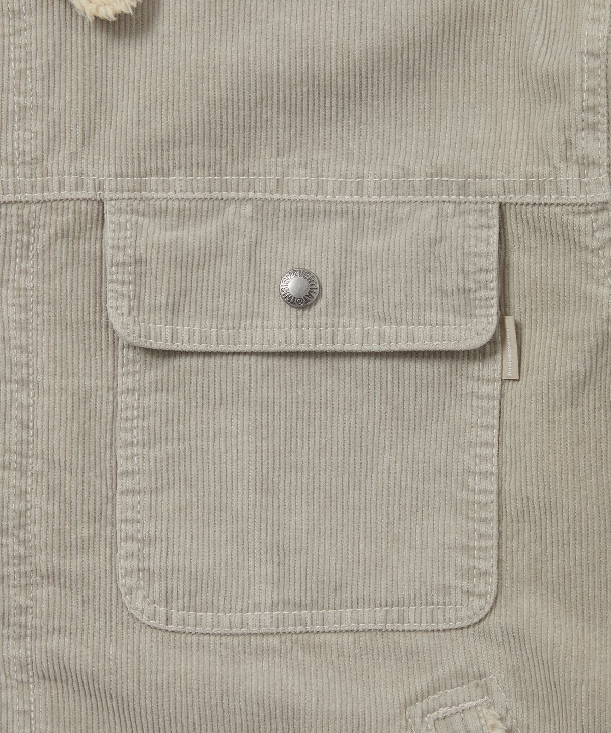 디스이즈네버댓(THISISNEVERTHAT) Sherpa Lined Corduroy Trucker Jacket Stone