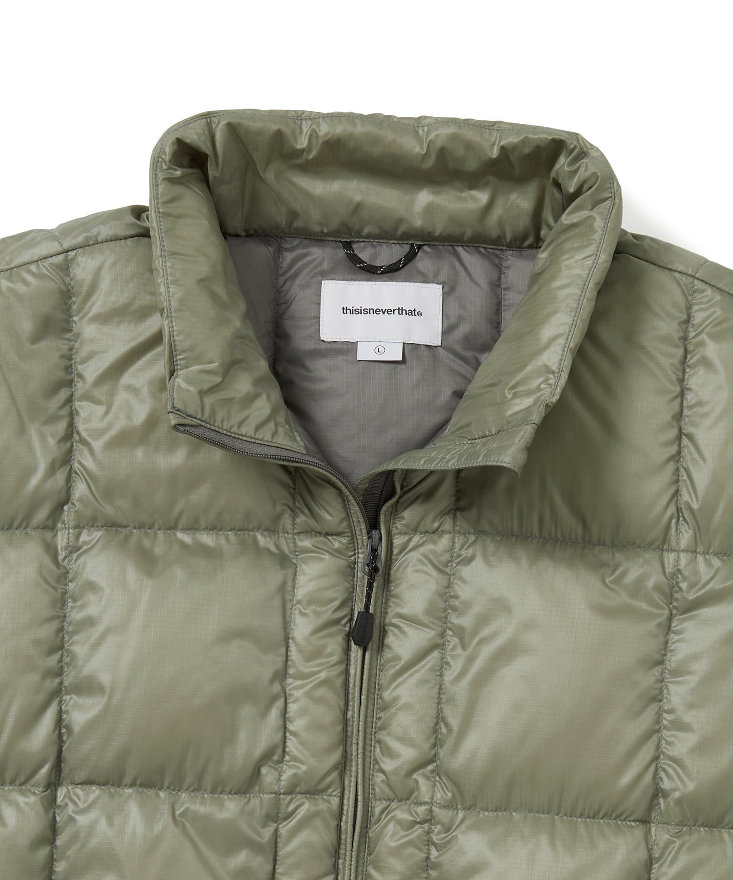 MUSINSA | thisisneverthat PERTEX® Light Down Jacket Dark Sage