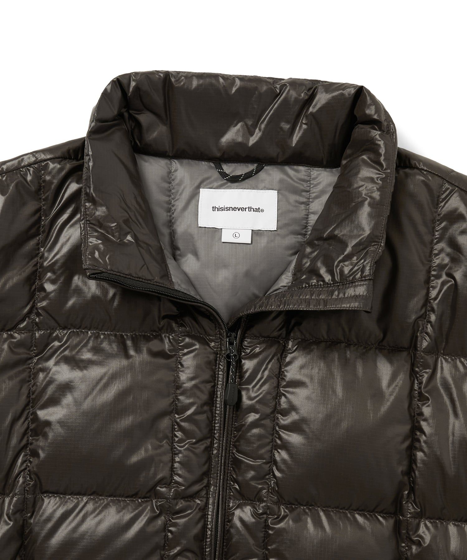 MUSINSA | thisisneverthat PERTEX® Light Down Jacket Brown Black