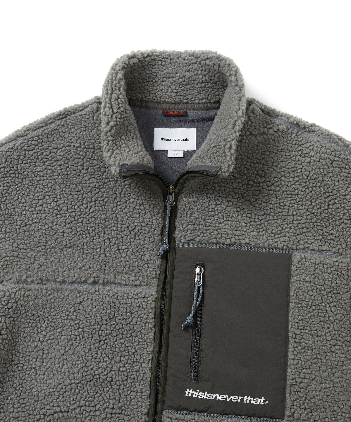 디스이즈네버댓(THISISNEVERTHAT) SP Sherpa Fleece Jacket Charcoal