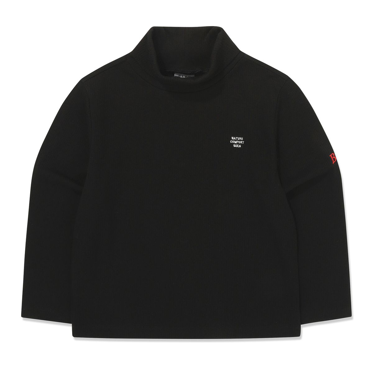 빈(BEEN) BZ61TS01BK 블랙 골지 풀오버 티셔츠